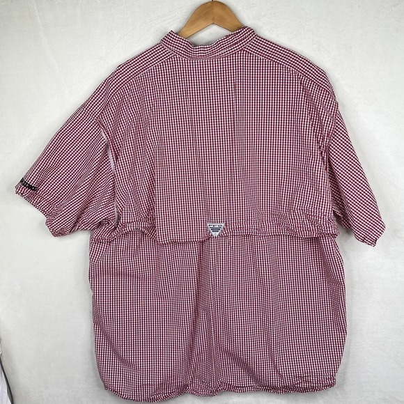 Columbia PFG Super Bonehead South Carolina Gamecocks Red Gingham Shirt Size XXL - Picture 6 of 6